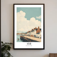 Scenic Ayr Waterfront Travel Art Poster PosterGoat