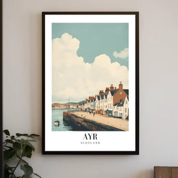 Scenic Ayr Waterfront Travel Art Poster PosterGoat