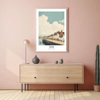 Scenic Ayr Waterfront Travel Art Poster PosterGoat