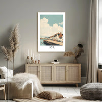 Scenic Ayr Waterfront Travel Art Poster PosterGoat
