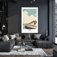 Scenic Ayr Waterfront Travel Art Poster PosterGoat