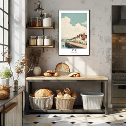 Scenic Ayr Waterfront Travel Art Poster PosterGoat