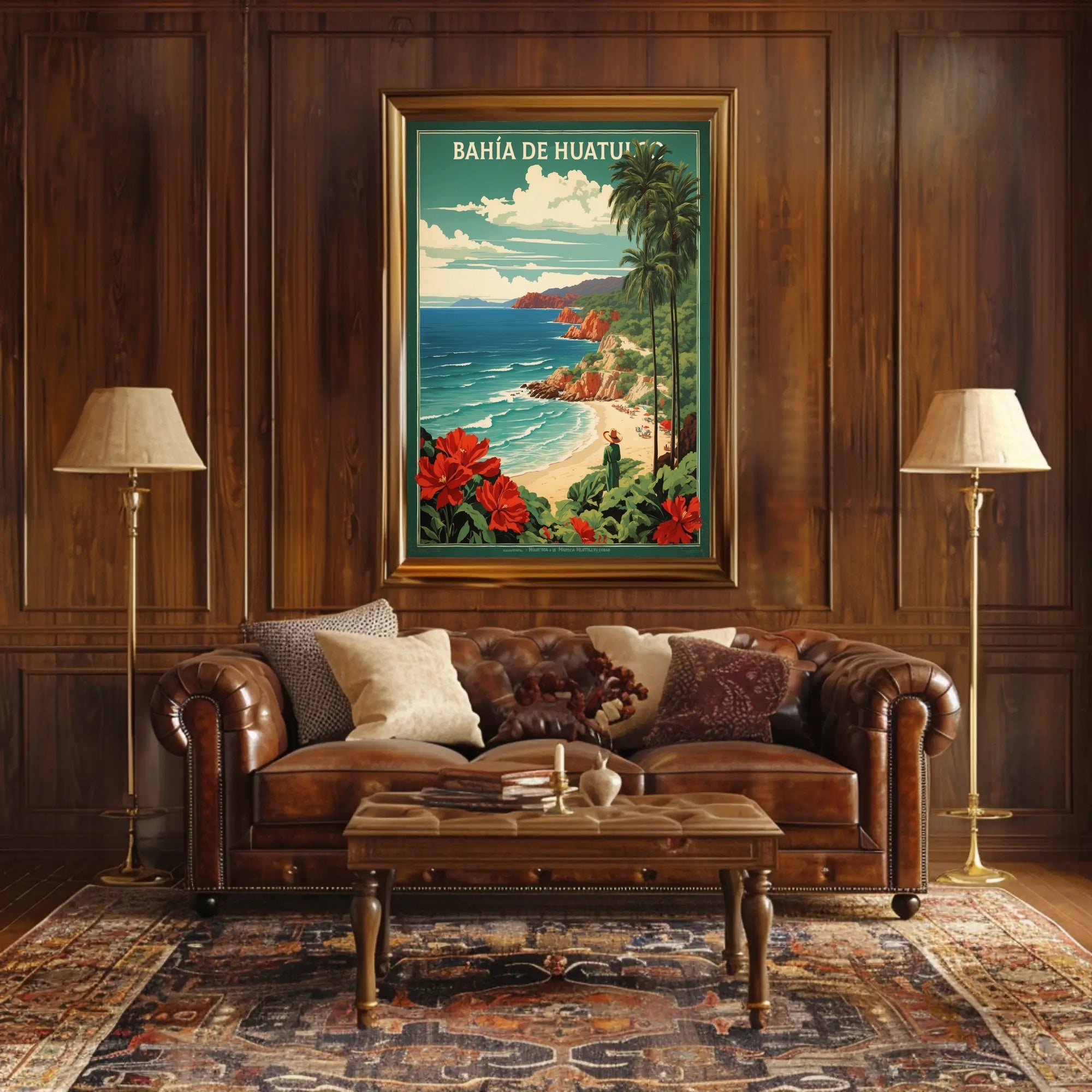 Scenic Bahía de Huatulco Travel Poster PosterGoat