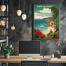 Scenic Bahía de Huatulco Travel Poster PosterGoat