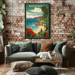 Scenic Bahía de Huatulco Travel Poster PosterGoat