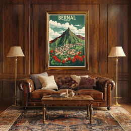 Scenic Bernal Town Travel Poster PosterGoat