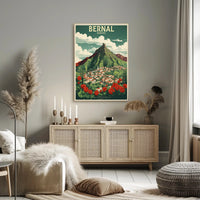 Scenic Bernal Town Travel Poster PosterGoat