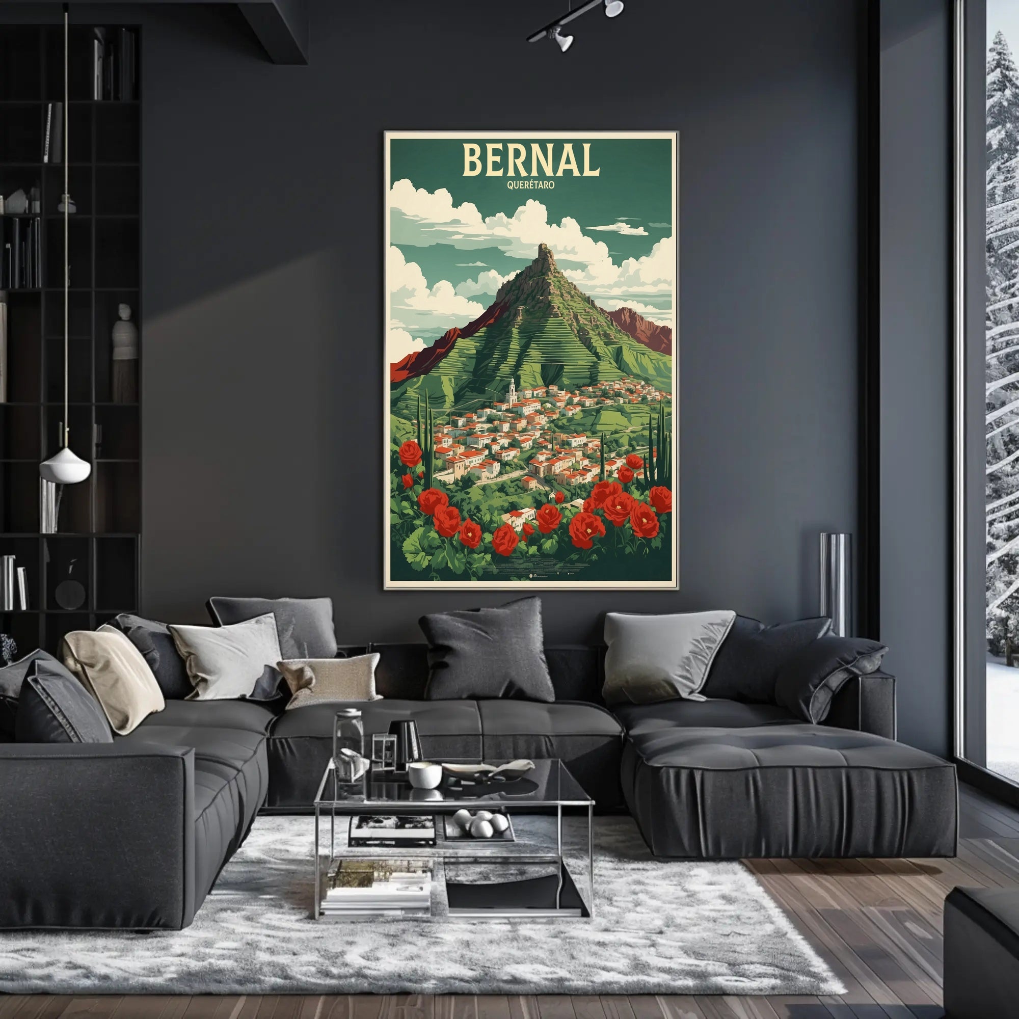 Scenic Bernal Town Travel Poster PosterGoat