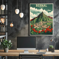 Scenic Bernal Town Travel Poster PosterGoat
