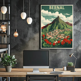Scenic Bernal Town Travel Poster PosterGoat
