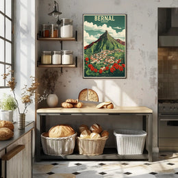 Scenic Bernal Town Travel Poster PosterGoat