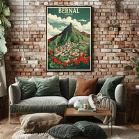 Scenic Bernal Town Travel Poster PosterGoat