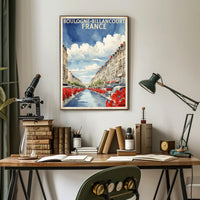 Scenic Boulogne-Billancourt Urban Street Travel Poster PosterGoat