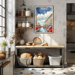 Scenic Boulogne-Billancourt Urban Street Travel Poster PosterGoat