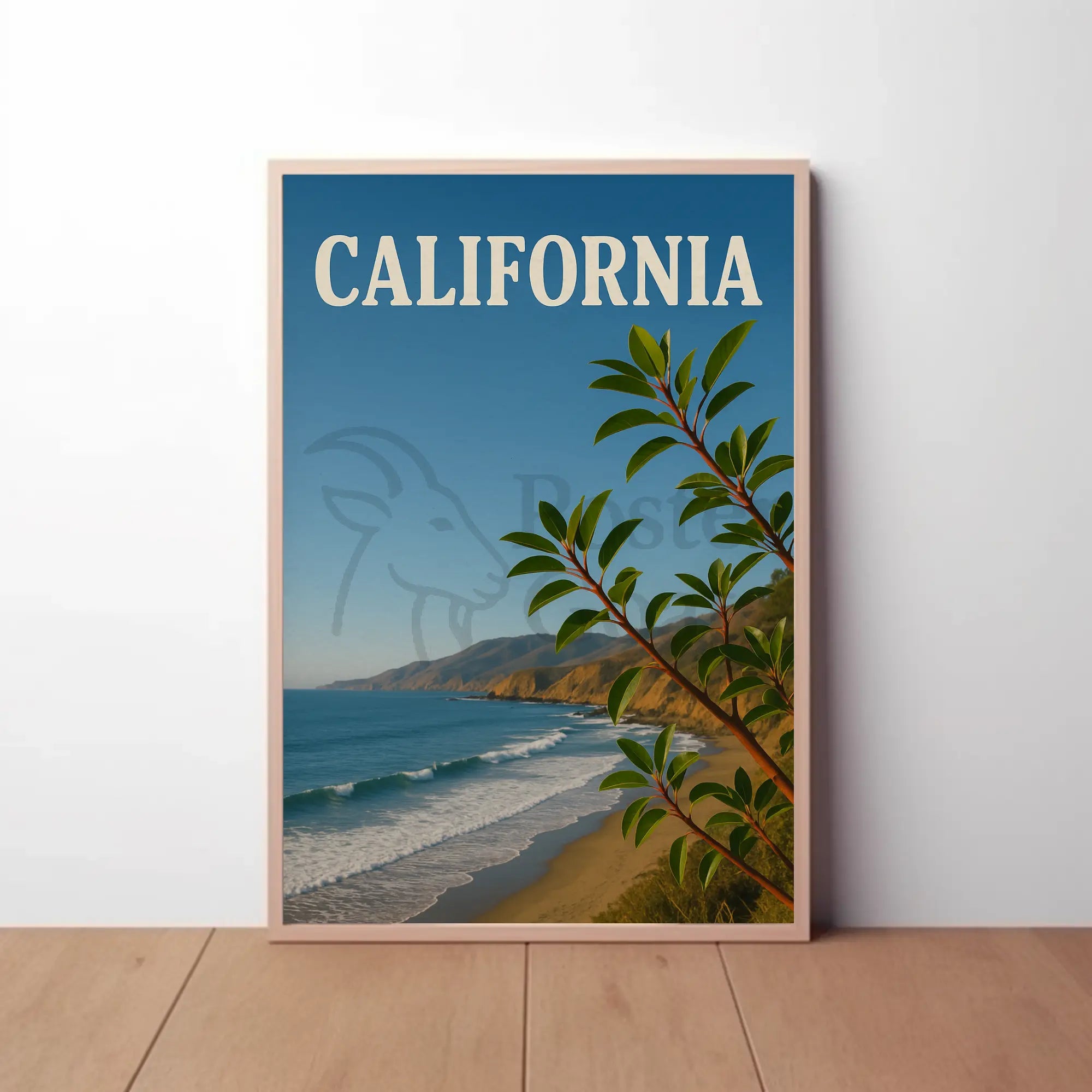 Scenic California Coastline Travel Vintage Design Travel Poster PosterGoat