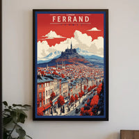 Scenic Clermont-Ferrand Urban Cityscape Travel Poster PosterGoat