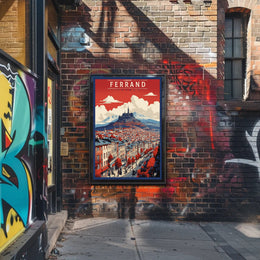Scenic Clermont-Ferrand Urban Cityscape Travel Poster PosterGoat