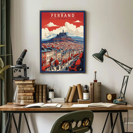Scenic Clermont-Ferrand Urban Cityscape Travel Poster PosterGoat