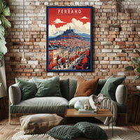 Scenic Clermont-Ferrand Urban Cityscape Travel Poster PosterGoat