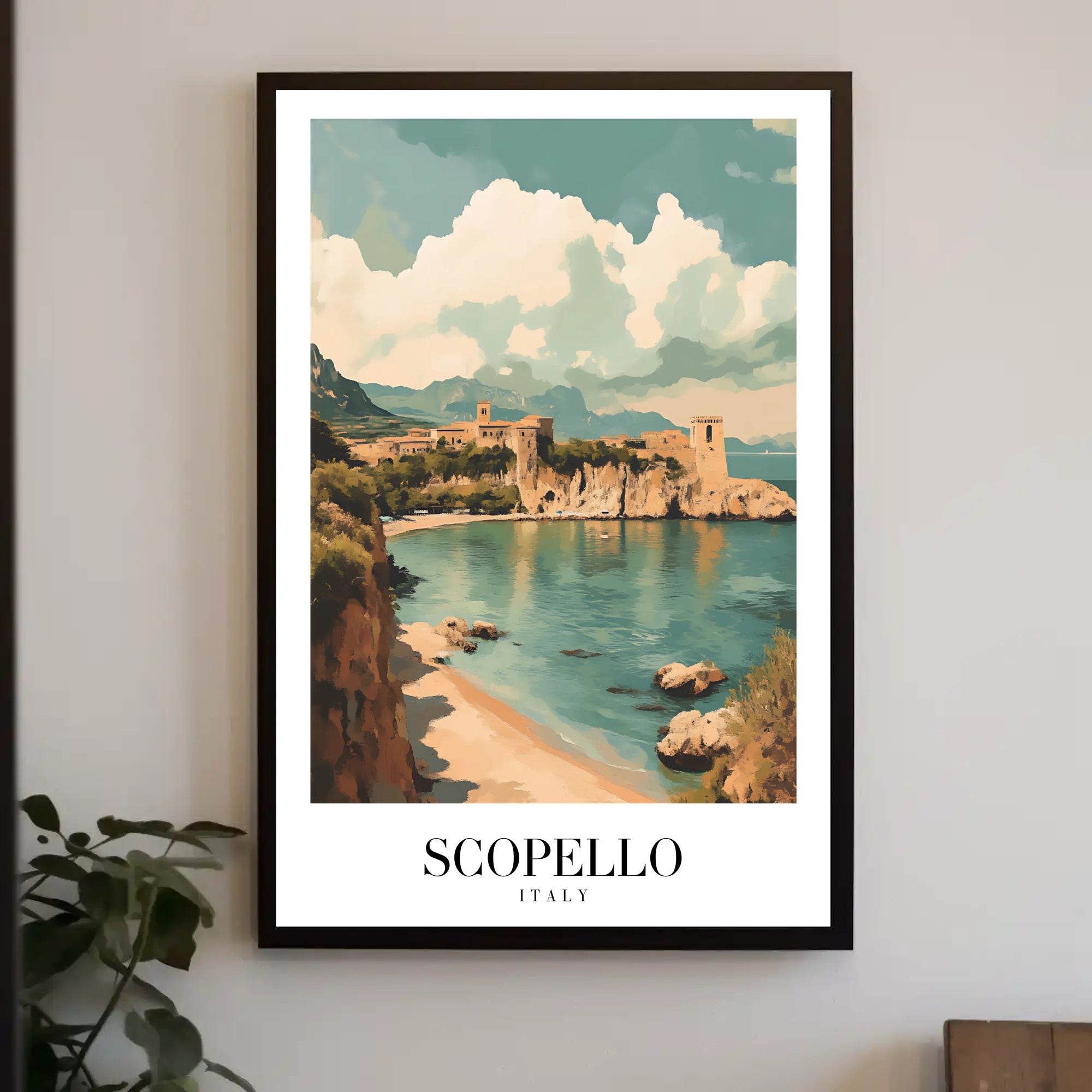 Scenic Coastal View of Scopello: Travel Poster PosterGoat