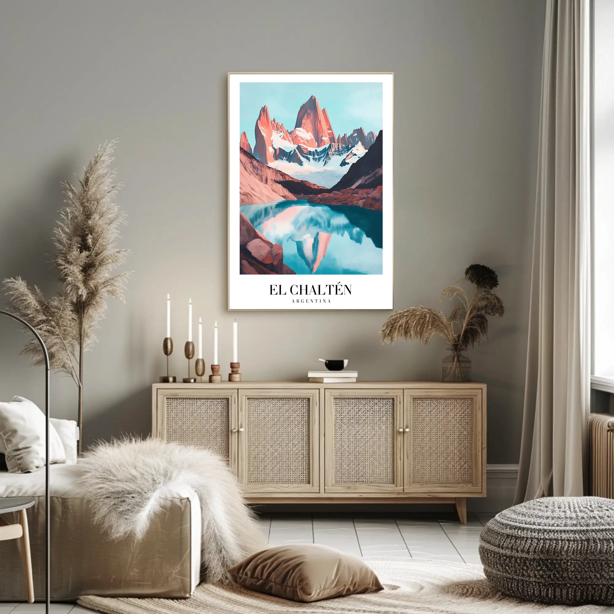 Scenic El Chaltén Adventure Travel Poster PosterGoat