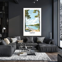Scenic Espoo Finland Impressionistic Travel Poster PosterGoat