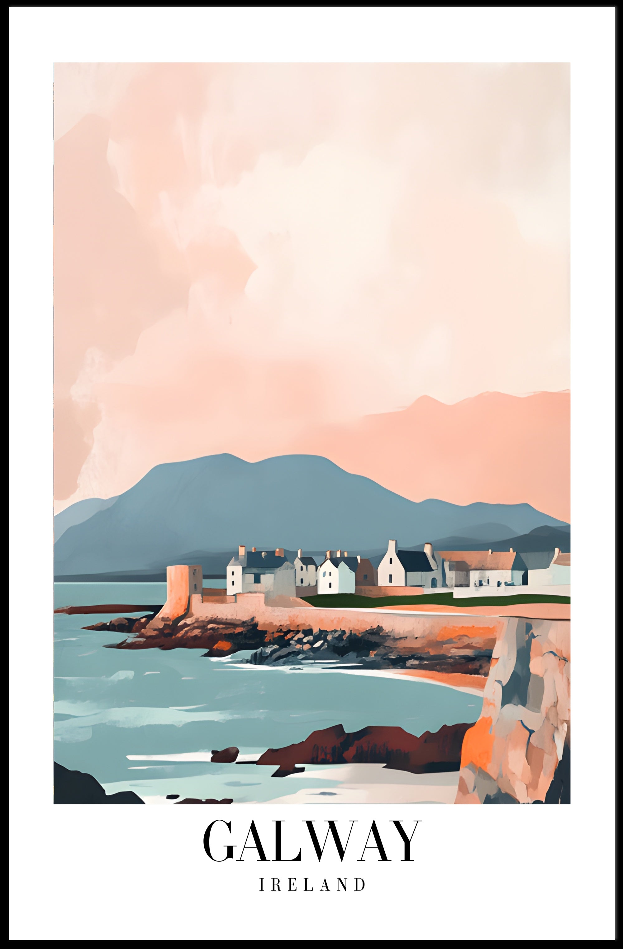Scenic Galway Ireland Travel Poster PosterGoat