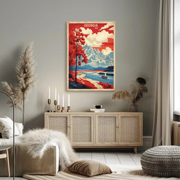 Scenic Georgia Landscape Vintage Travel Poster PosterGoat