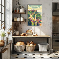Scenic Georgia Vintage Travel Art Poster PosterGoat