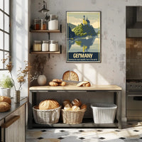 Scenic German Castle on Hill Travel Poster PosterGoat