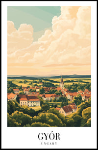 Scenic Győr Hungary Travel Poster PosterGoat