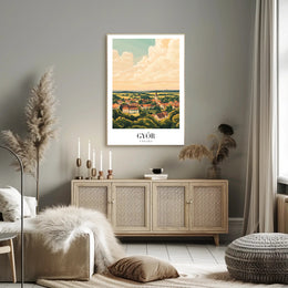 Scenic Győr Hungary Travel Poster PosterGoat