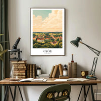 Scenic Győr Hungary Travel Poster PosterGoat