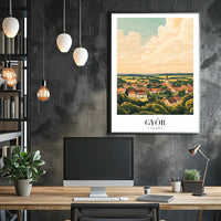 Scenic Győr Hungary Travel Poster PosterGoat