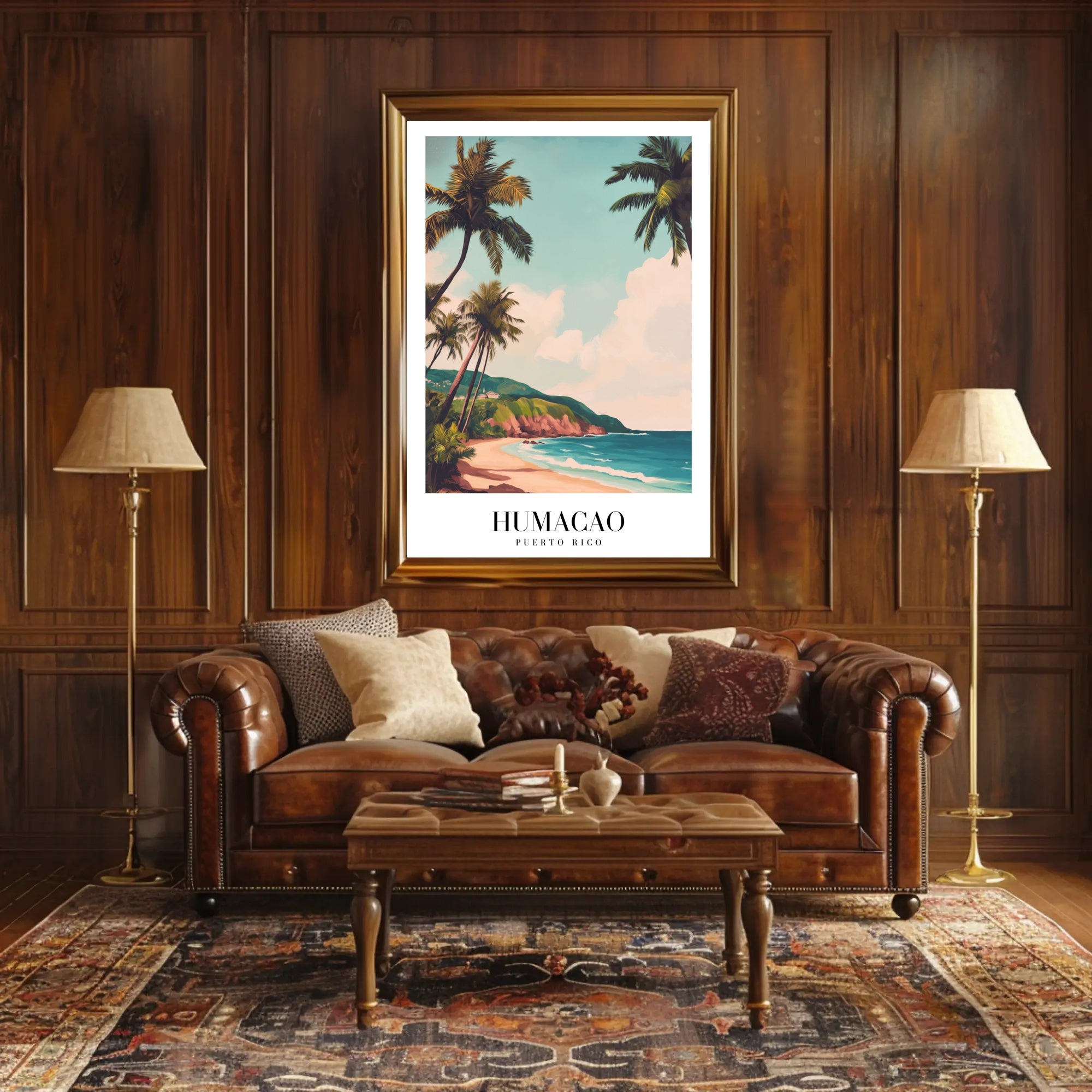 Scenic Humacao Beach Vintage Travel Poster PosterGoat