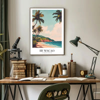 Scenic Humacao Beach Vintage Travel Poster PosterGoat