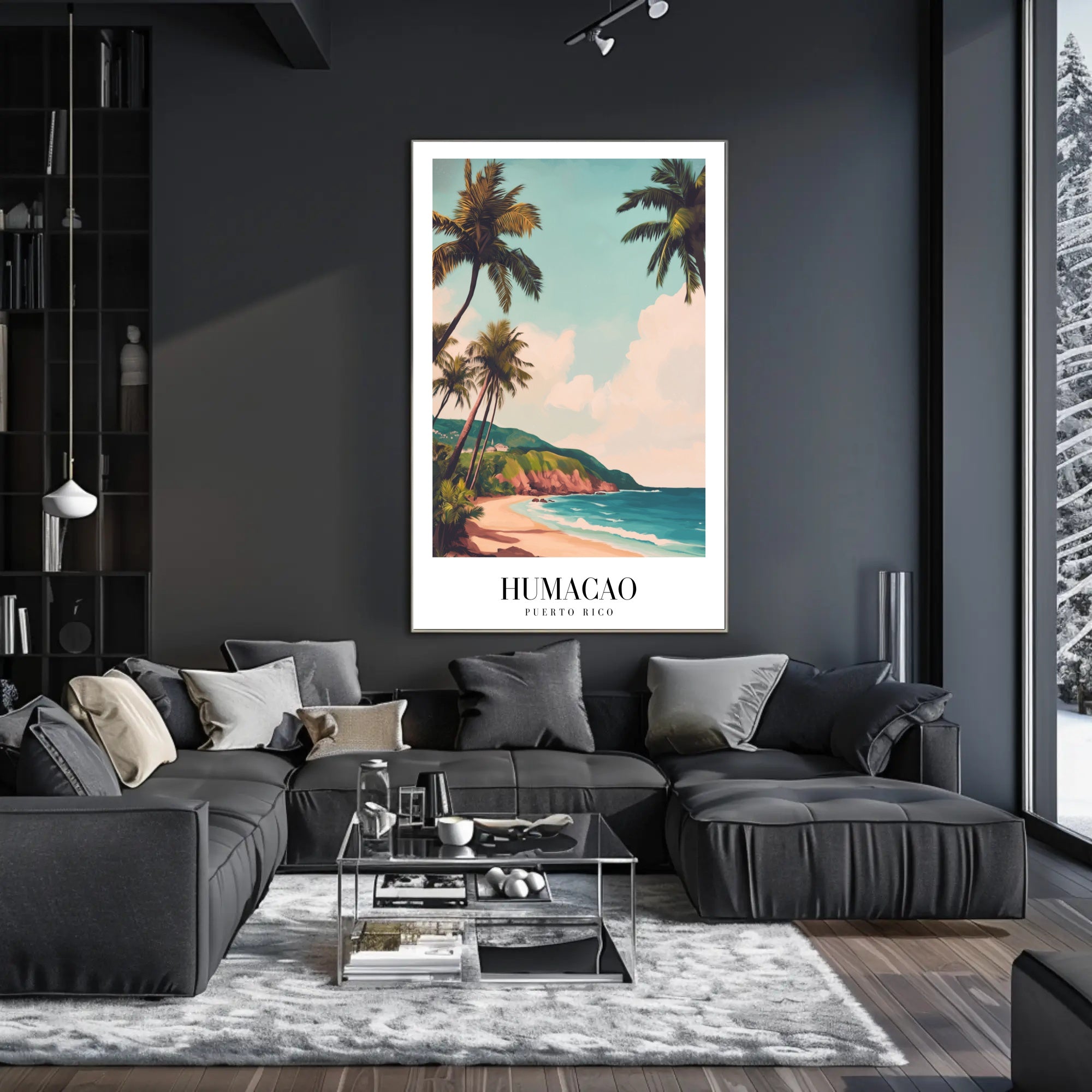 Scenic Humacao Beach Vintage Travel Poster PosterGoat