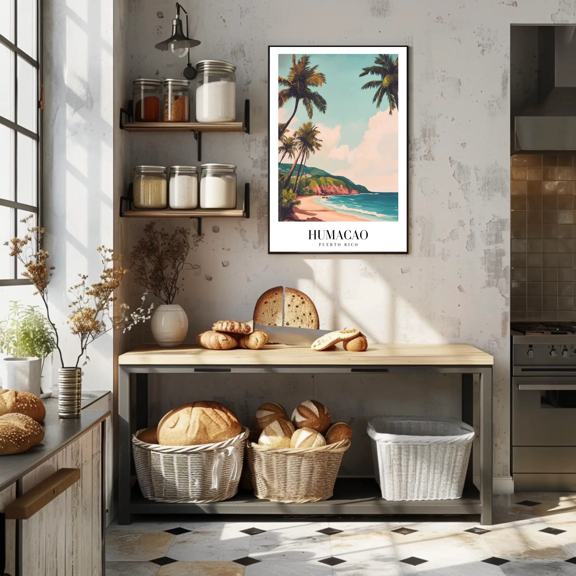 Scenic Humacao Beach Vintage Travel Poster PosterGoat