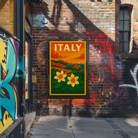 Scenic Italian Riviera Landscape with Nostalgic Travel Poster PosterGoat