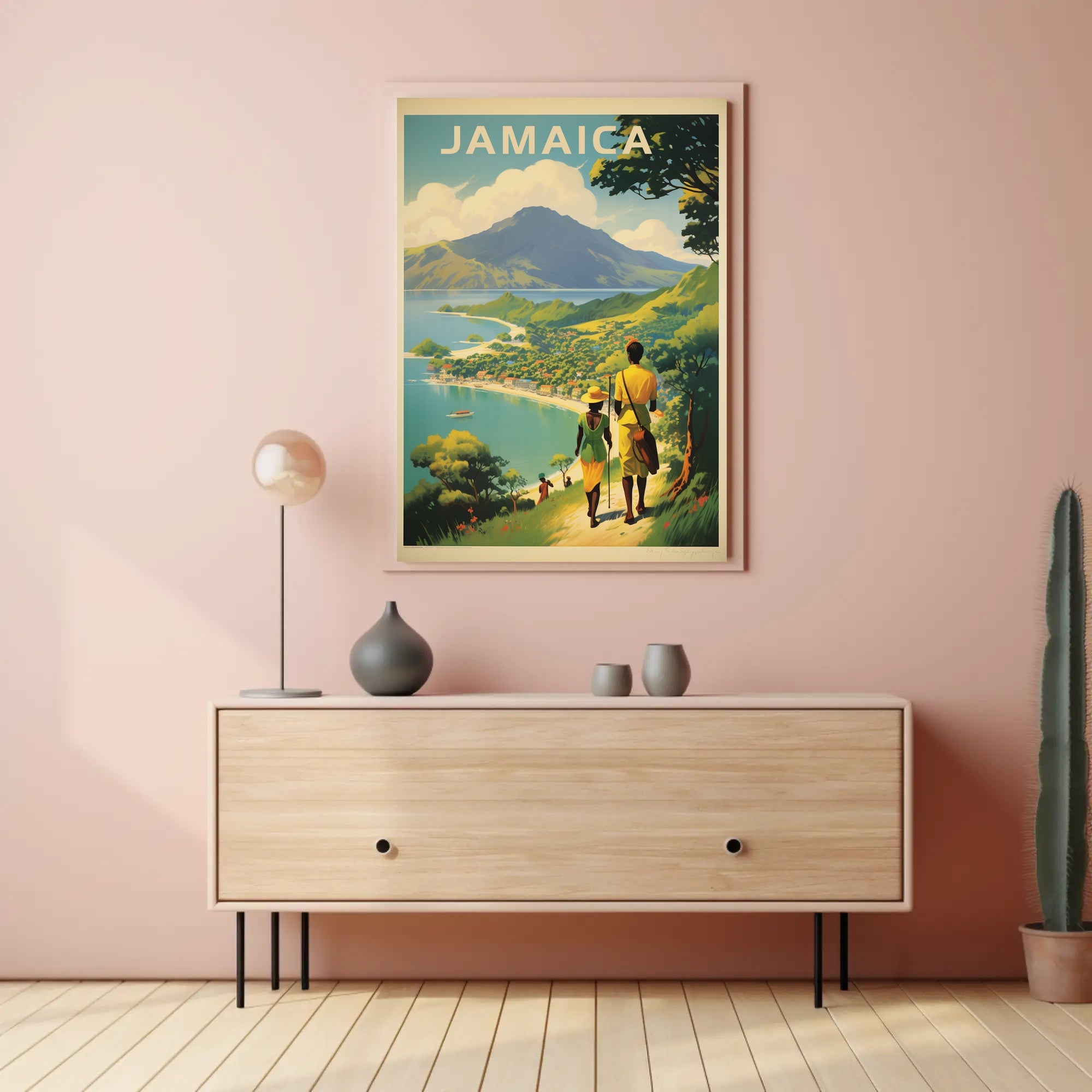 Scenic Jamaica Vintage Travel Art Poster PosterGoat
