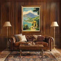 Scenic Jamaica Vintage Travel Art Poster PosterGoat