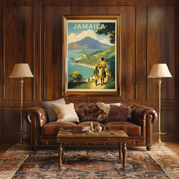 Scenic Jamaica Vintage Travel Art Poster PosterGoat