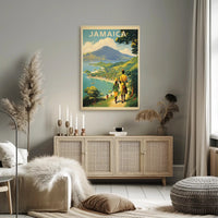 Scenic Jamaica Vintage Travel Art Poster PosterGoat