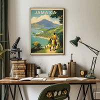 Scenic Jamaica Vintage Travel Art Poster PosterGoat