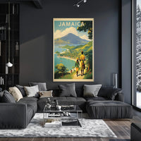 Scenic Jamaica Vintage Travel Art Poster PosterGoat