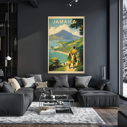 Scenic Jamaica Vintage Travel Art Poster PosterGoat