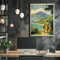 Scenic Jamaica Vintage Travel Art Poster PosterGoat