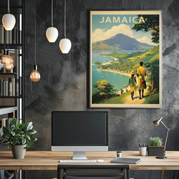 Scenic Jamaica Vintage Travel Art Poster PosterGoat
