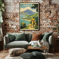 Scenic Jamaica Vintage Travel Art Poster PosterGoat