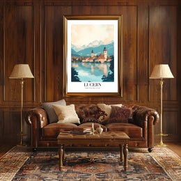 Scenic Lucerne, Switzerland Photorealistic Travel Poster PosterGoat